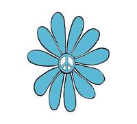 Fun Personality Flower Power Peace Decal for Campers, Bicycles, Bumpers Vinyl Sticker 13cm X 12.3cm(Ccc11,13cmx12.3cm)