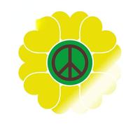 Fun Personality Flower Power Peace Decal for Campers, Bicycles, Bumpers Vinyl Sticker 13cm X 12.3cm(Ccc10,30cmx28.3cm)