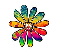 Fun Personality Flower Power Peace Decal for Campers, Bicycles, Bumpers Vinyl Sticker 13cm X 12.3cm(Pink8,20cmx18.9cm)