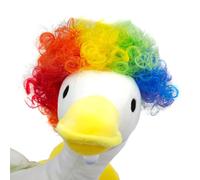Fun Pet Wigs Geese Hat Afros Hairstyle Hairpiece Duck Headgear For Photoshootings And Festival Celebration Party Fiber Headpiece
