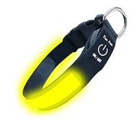 Fun Pets LED Dog Collar in Yellow - USB Rechargeable Pet Safety Collar - Great Visibility & Improved Safety (60cm - 70cm / 23.6" - 27.6")