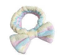 Fun Plush Bowknot Spas Headbands Elastic Hairband For Female Everyday Wear Hair Styling Accessories Makeup Hair Band