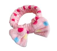 Fun Plush Bowknot Spas Headbands Elastic Hairband For Female Everyday Wear Hair Styling Accessories Makeup Hair Band