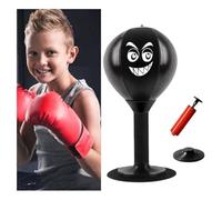 Fun Punch Rage Bag Desktop Punching Bag Stress Relief Tool for All Ages, Strong Suction Cup Desk Boxing Punch Ball, Table Boxing Speed Ball for Home Office Desks, Work Tables and Counters (Black)