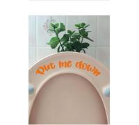 Fun Put Me Down Cute Funny Toilet Seat/Lid Sticker - Bathroom Décor