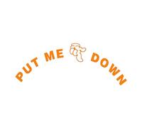 Fun 'Put Me Down' Funny Toilet Seat Sticker Bathroom Cute Wall Decal - Home Accessory - Potty Training (Orange)