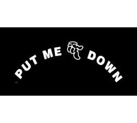Fun 'Put Me Down' Funny Toilet Seat Sticker Bathroom Cute Wall Decal - Home Accessory - Potty Training (White)