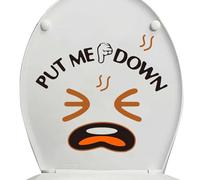 Fun 'Put Me Down' Toilet Seat Sticker - Toilet Decal Put Me Down Quotes Simple Design Wall Toilet Stickers | Removable Vinyl Decal Ho-me Bathroom Toilet Decoration