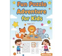 Fun Puzzle Adventure for Kids: Activity Coloring Book with Mazes, Hidden Objects, Spot the Difference & More for Ages 3-7