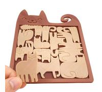 Fun Puzzles, Relaxing Family Activity, 12x15.5x0.3cm/4.72x6.1x0.12 Inches, Kitten Shaped Puzzle, Family Pu-zzle Game, Fun & Challenging, For Christmas Thanksgiving Mental Friend