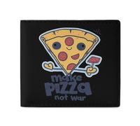Fun Quotes Make Pizza Bifold Wallet Front Pocket with Money and Credit Card Holder for Men Women