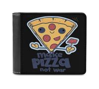 Fun Quotes Make Pizza Printed Bifold Wallet with Hidden Compartments Pocket Money and Credit Card Holder for Men Women
