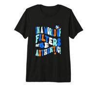 Fun Retro Vintage 60s 70s in a World of Filters be Authentic Premium T-Shirt