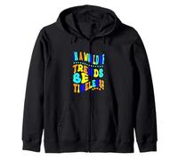 Fun Retro Vintage 60s 70s In a World of trends be timeless Zip Hoodie