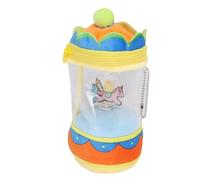 Fun Rotating Carousel Plush Pendant Soft Stress Relief Toy for Kids, Short Plush Drawstring Bag Charm for Backpacks