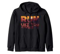 Fun Running Run like you stole it Zip Hoodie