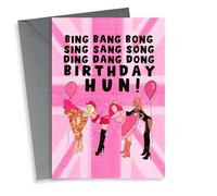 Fun Rupaul Drag Race Birthday Card - Bing Bang Bong - Sing Sang Song - Ding Dang Dong