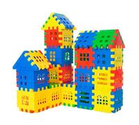 Fun Sensory Blocks for Kids - Interlocking Construction Toys | Colorful Building Set, Portable Waffle Blocks, Educational STEM Toys, Travel-Friendly Creative Play for Kids