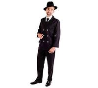 Fun Shack 1920s Gangster Costume for Men, Pinstripe Suit Fancy Dress, Mafia Outfit, Vintage Gangster Attire, Medium