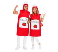 fun shack Adults Ketchup Bottle Costume Mens & Womens Novelty Tomato Sauce Food Outfit