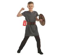 Fun Shack, Anglo Saxon Costume Kids, Halloween Costumes for Kids | Grey Tunic, Matching Trousers, Belt Included, Perfect for Halloween, Fun for Fancy Dress