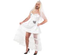 Fun Shack Bride Mens Fancy Dress Costume, Funny Costumes for Men, Bride Hallowe