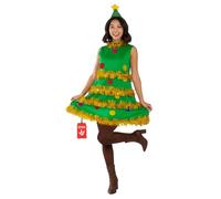 Fun Shack Christmas Tree Fancy Dress for Women, Christmas Tree Costume Adult, Christmas Costumes for Women, Xmas Tree Costume Small
