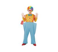 Fun Shack, Clown Costume, Halloween Costumes for Men | Red, Yellow Long-sleeved Polka Dot Top with Attached Bowtie Included, Perfect for Halloween, Great for Fancy Dress
