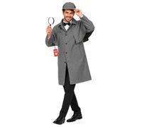 Fun Shack Detective Cape, Victorian Detective Costume, Detective Costume Adult, Detective Fancy Dress, Victorian Costume Men Large