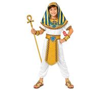Fun Shack, Egyptian Costume Kids, Halloween Costumes for Kids | Tunic, Belt, Headpiece, Collar & Cuffs Included, Gold Trim, Hook & Loop Closure, Perfect for Halloween, Great for Role Play