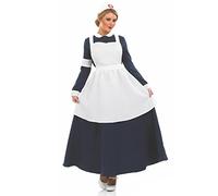 Fun Shack Florence Nightingale Costume Adult, Nurse Fancy Dress, Victorian Outfits for Women, Womens Nurse Costume Halloween Large