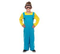 Fun Shack FNK3692L Costume, Boys, Yellow Sidekick Overalls, Large
