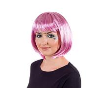Fun Shack Pink Glitter Wig, Glitter Pink Wigs Women, Pink Bob Wig, Short Pink Wigs Fancy Dress, Short Wigs for Dress Up Party One Size
