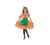 Fun Shack Gingerbread Man Costume For Kids | Gingerbread Girl Christmas Outfit | Holiday Dress-Up Costume, Large