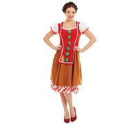 Fun Shack Gingerbread Man Costume Adult, Christmas Costume for Women, S