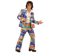 Fun Shack Groovy Hippie Mens 60s Fancy Dress, Hippy Costume for Men, Mens 60s Fancy Dress Costumes, 60s Costume Men X-Large