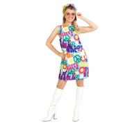 Fun Shack Hippie Costume Women, 70s Fancy Dress, Hippy Outfit for Women, Hippie Dress Party Costume, Large