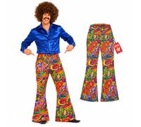 Fun Shack, Hippie Trousers Men, 1960s Fancy Dress, Hippie Costume Men | Bell Bottom Trousers Included, Perfect for Halloween, Bell Bottoms for Men, Hippie Costume for Men, Mens 1970s Outfit