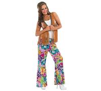 Fun Shack Hippie Waistcoat 70s Fancy Dress Women, Hippy Fancy Dress for Women, Hippie Costume for Women Medium