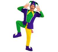 Fun Shack Adult Clown Costume - Twisted Jester Outfit for Men - Fancy Dress Clown Attire for Parties and Events, Large