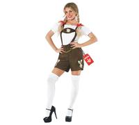 Fun Shack Lederhosen Women, Oktoberfest Outfit Women, Bavarian Costume Women, Womens Lederhosen Outfit Small Brown