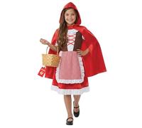 Fun Shack World Book Day Costumes for Girls Red Hooded Cape Kids Little Red Riding Hood Dress Up Outfit, X-Large