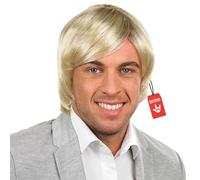 Blonde Boy Band Wig, Mens Fancy Dress, Short, Wigs Fancy Dress One Size