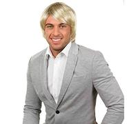 Blonde Boy Band Wig, Mens Fancy Dress, Short, Wigs Fancy Dress One Size