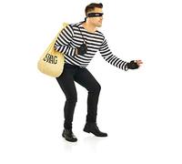 Fun Shack Mens Robber Costume - Adult Bank Robber Fancy Dress - Burglar Costume for Men - Halloween Costumes Accessory, One Size