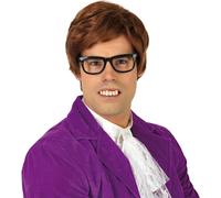 Fun Shack Mens Spy Movie Wig, Brown Gigolo Wig Mens, Movie Character Wigs, 1960