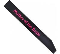 Fun Shack MOTHER OF THE BRIDE SASH - BLACK WTIH PINK