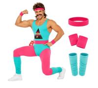 Fun Shack, Mr Motivator Fancy Dress, Halloween Costumes for Men, L