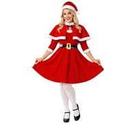 Fun Shack Santa Claus Costume for Women, Mrs Claus Outfit, Mrs Claus Costume Women, Christmas Fancy Dress for Women X-Large