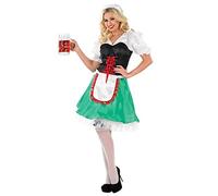 Fun Shack Oktoberfest Costume Women Lederhosen Bavarian Beer Girl Fancy Dress Outfit for Festivals and Parties, Medium
